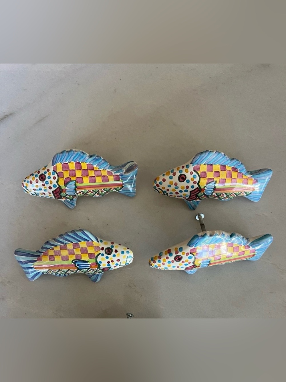 Mackenzie—Childs Fish Knobs set of 4